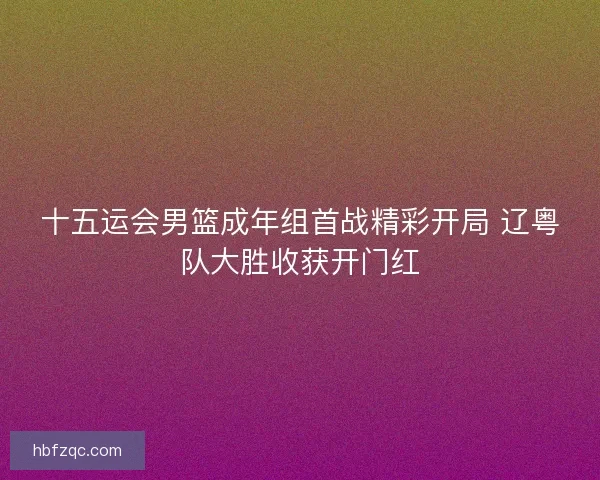 十五运会男篮成年组首战精彩开局 辽粤队大胜收获开门红 十五运会男篮成年组首战精彩开局 辽粤队大胜收获开门红